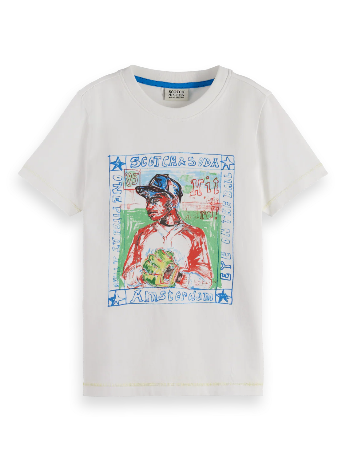 Boys' Regular Fit Baseball Artwork T-Shirt