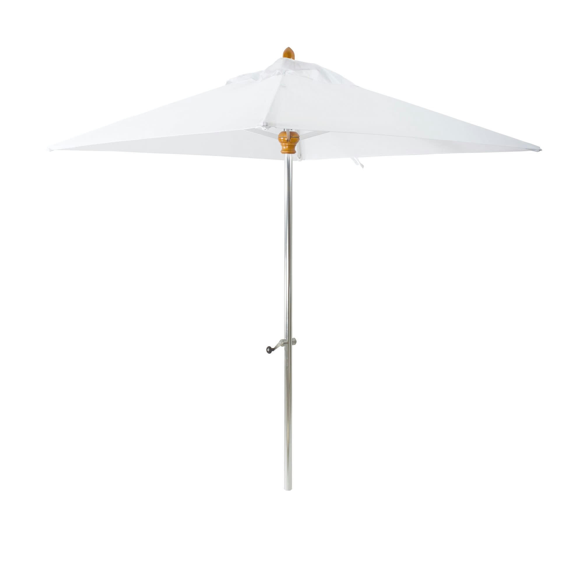 COMETE - Parasol en aluminium et toile blanc 200cm
