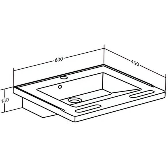 Waschtisch »MATRIX SMALL «, Mineralguss, inkl. Ablaufgarnitur