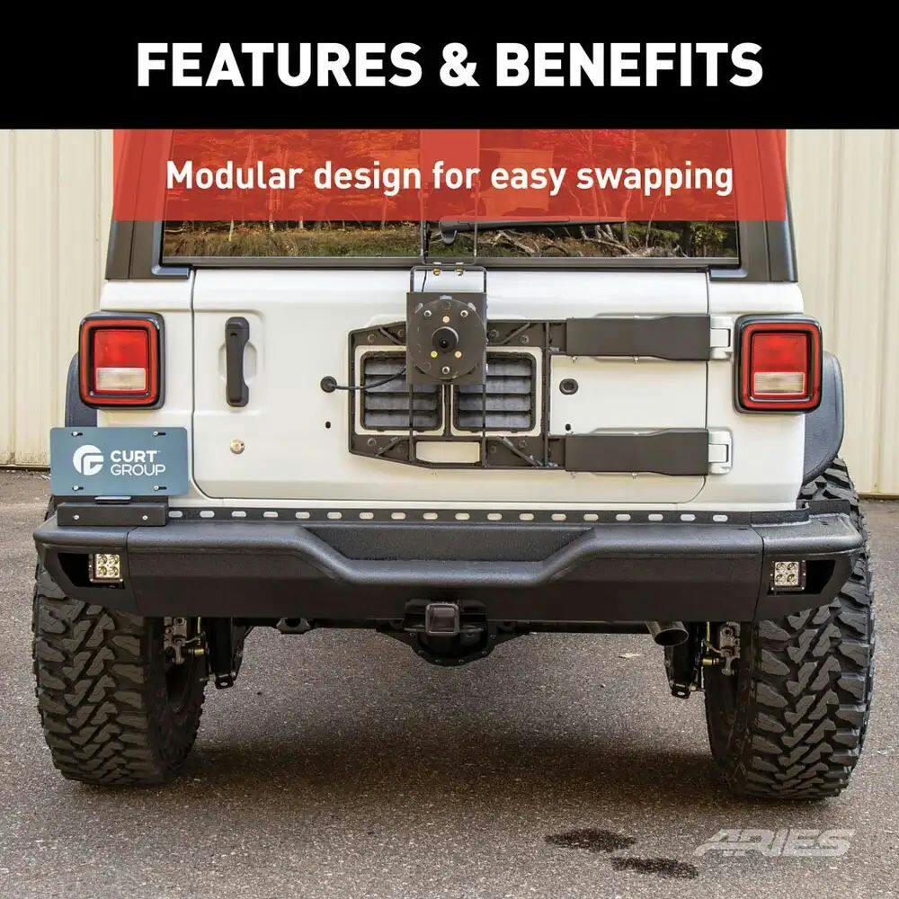 Aries 2082083 TrailChaser Jeep JL Aluminum Rear Bumper with LEDs