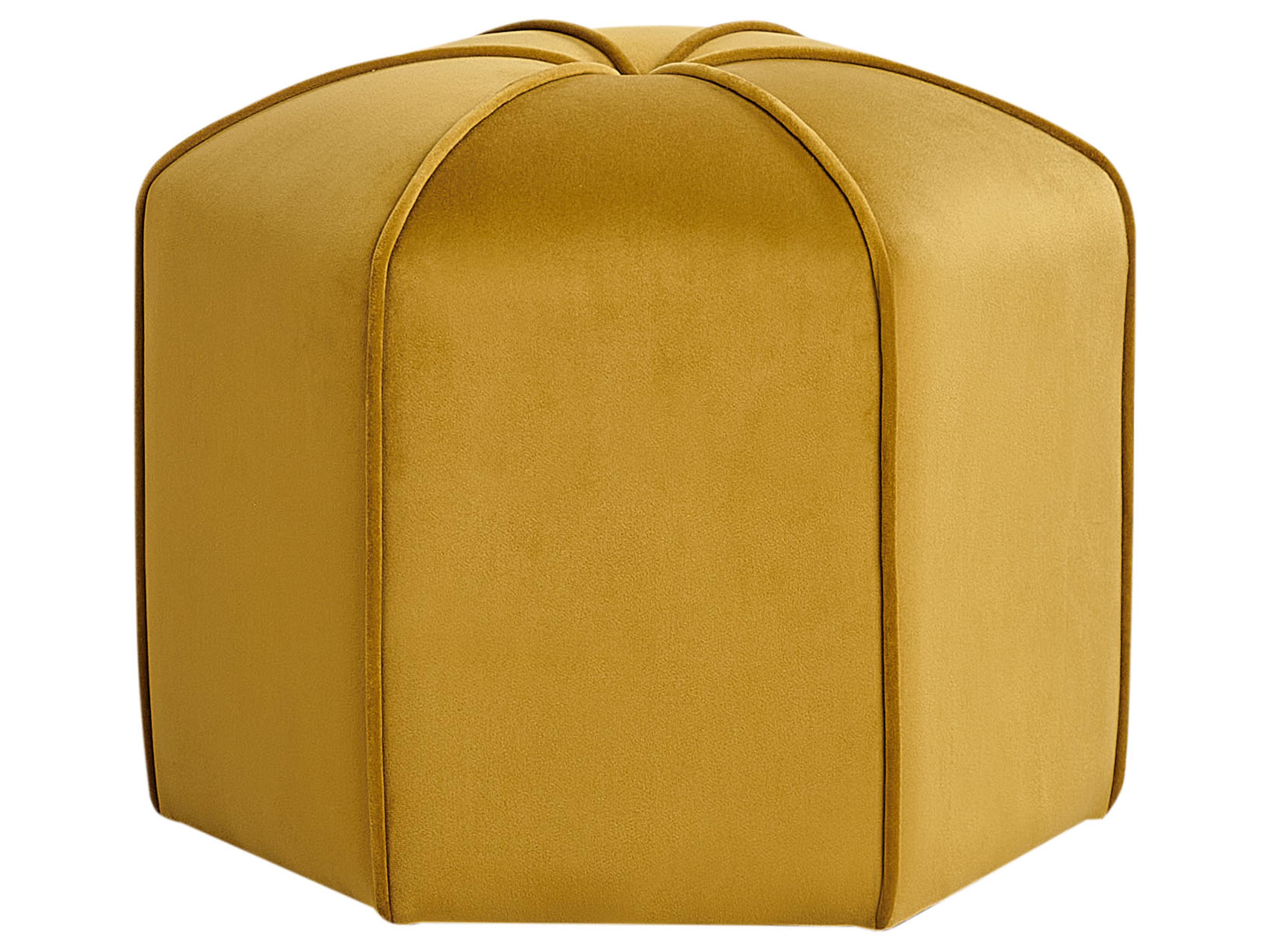 Pouffe WISHEK Velvet Yellow