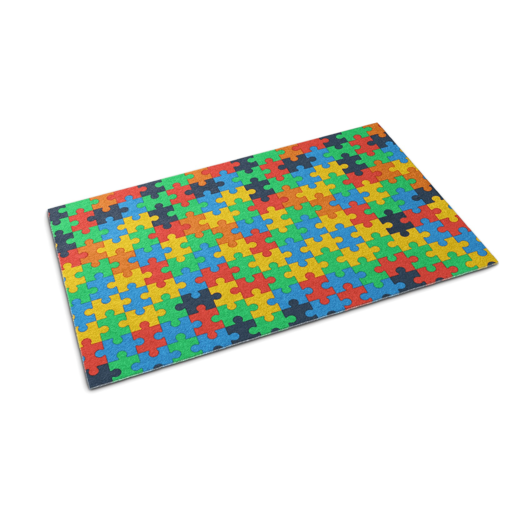 Wycieraczka pod drzwi 60x40 Puzzle kolorowe elementy Tulup