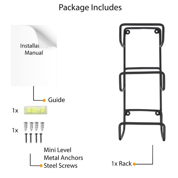 Wallniture Moduwine Wall Mount Towel Rack for Bathroom Wall Decor, 3 Sectional