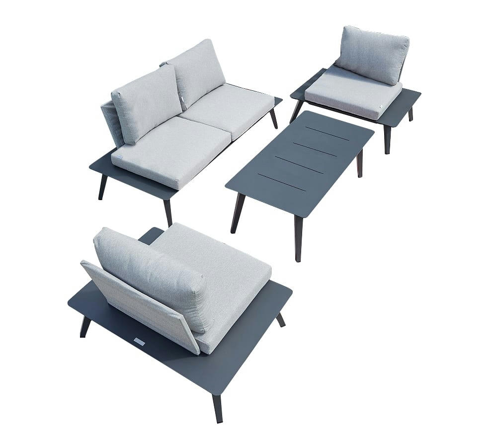 BORA BORA - Salon de jardin 4 places - en aluminium