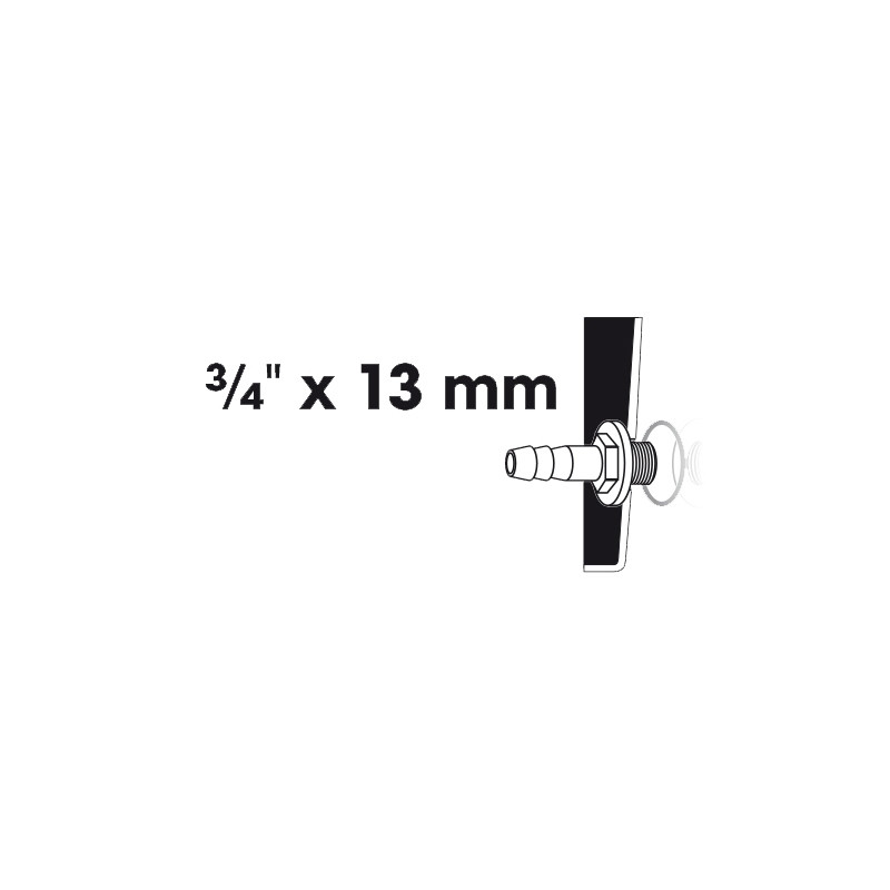 Embout à olive filetage extérieur 3/4 x 13 mm UBBINK