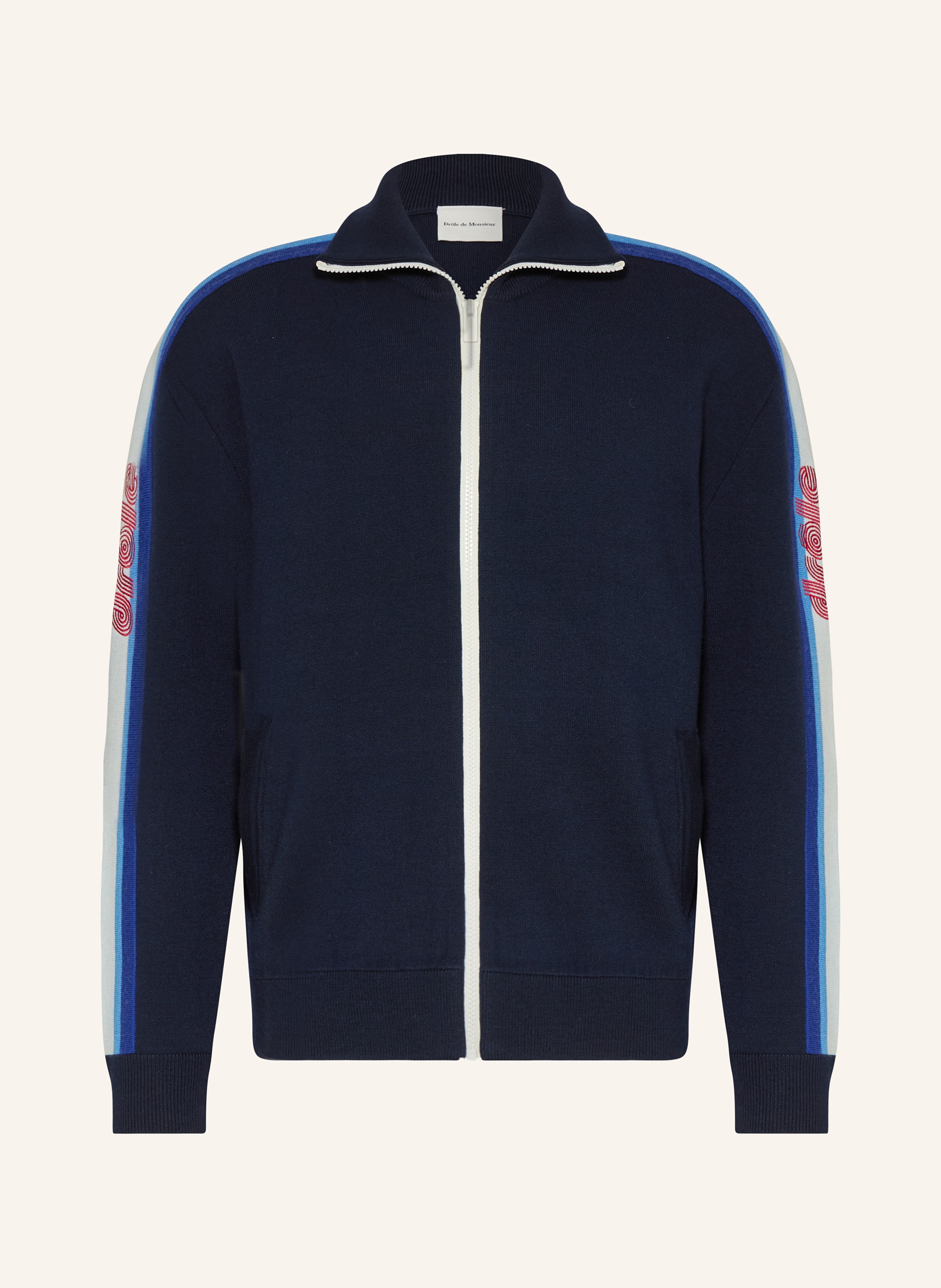 DRÔLE DE MONSIEUR Strickjacke LA MAILLE ZIPPÉE DRÔLE aus Merinowolle