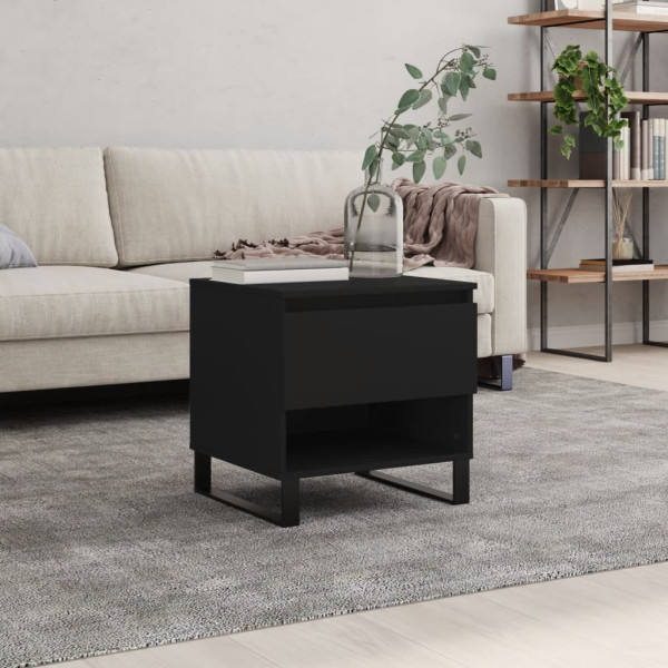 Stolik Kawowy Ława Stół Czarny 50x46x50 Szuflady Półka Do Salonu Do Pokoju