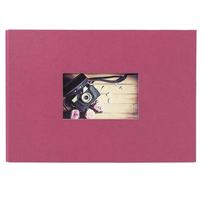 STUDIO - Album photo traditionnel framboise 60 pages 180 photos 10x15