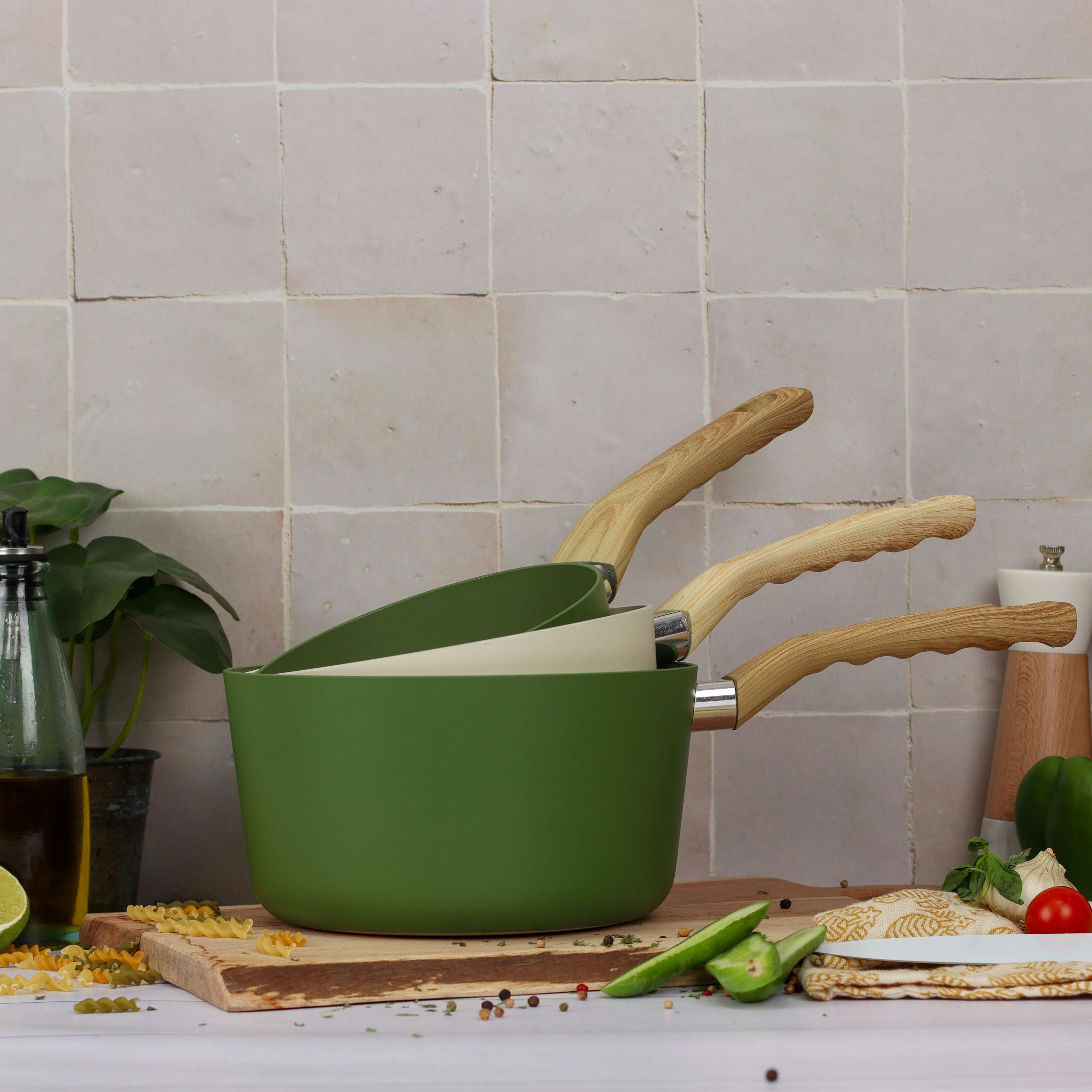 COLORAMA - Casserole en aluminium Ø18cm vert - compatible induction