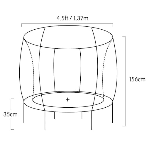 NNEDPE Kahuna Mini 4.5 ft Trampoline - Red Blue
