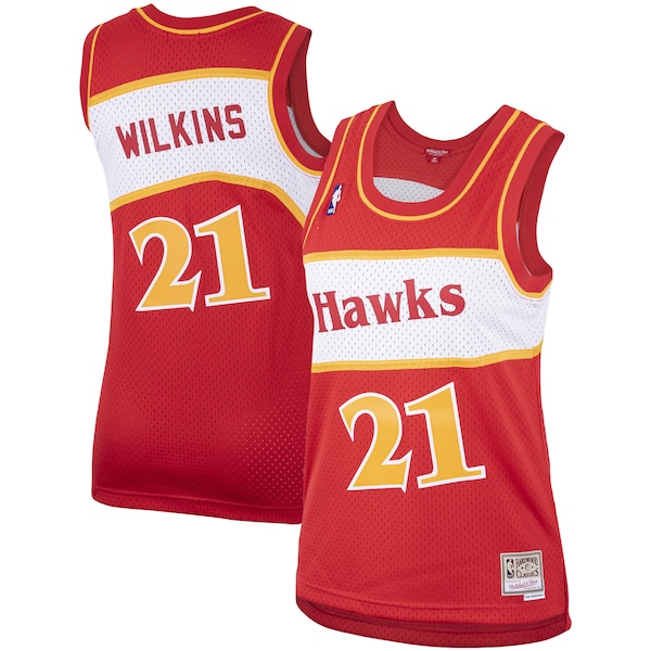 Dominique Wilkins Atlanta Hawks Women's  Hardwood Classics Swingman Jersey - Red