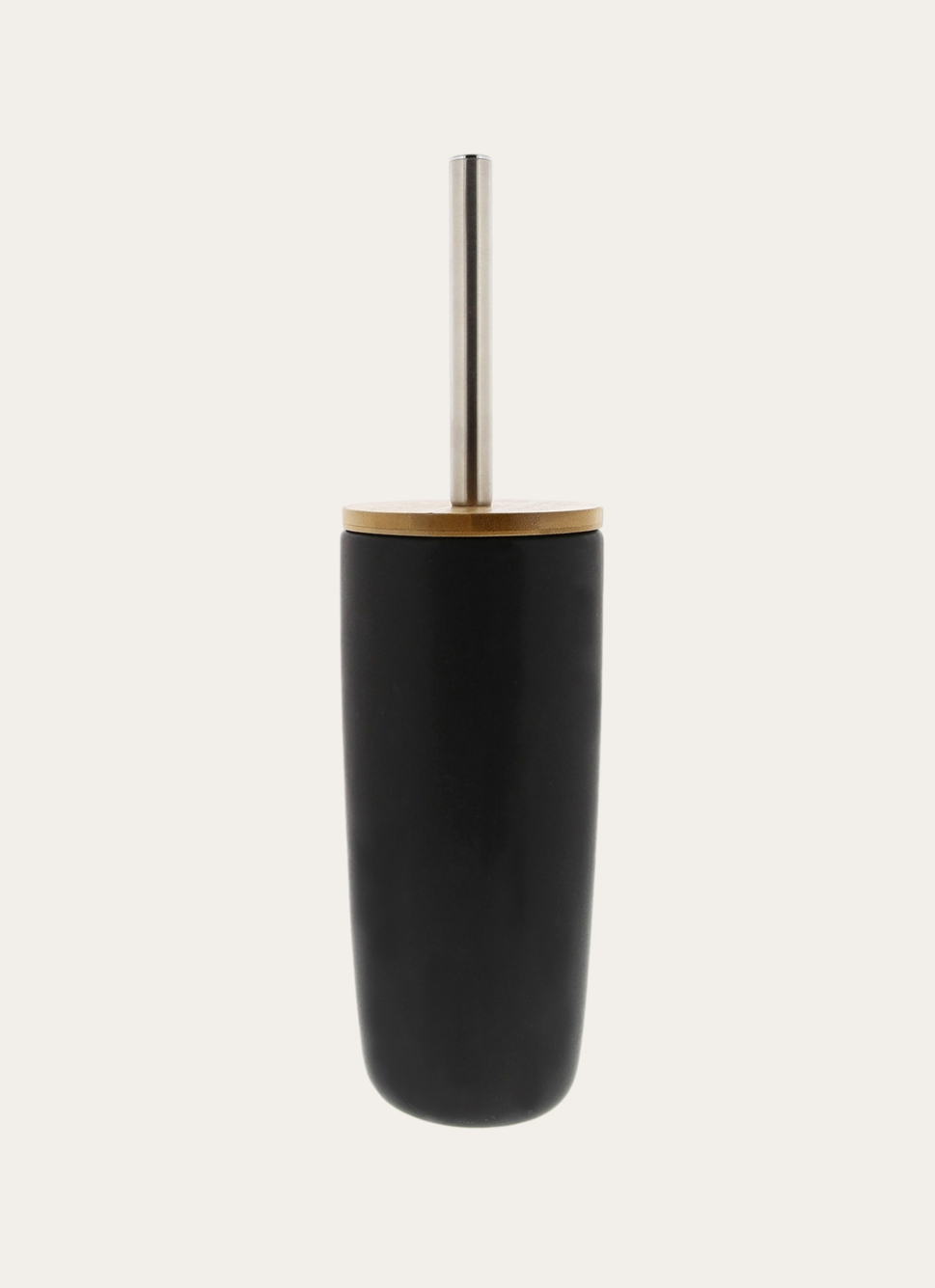 BROSSE WC EN GRÈS ET BAMBOU NOIR/BAMBOU
