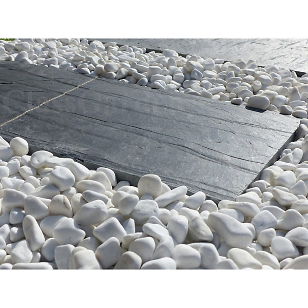 Galet Blanc Brillant 12-24 Pack de 15 M² - 30 sacs - 600 kg