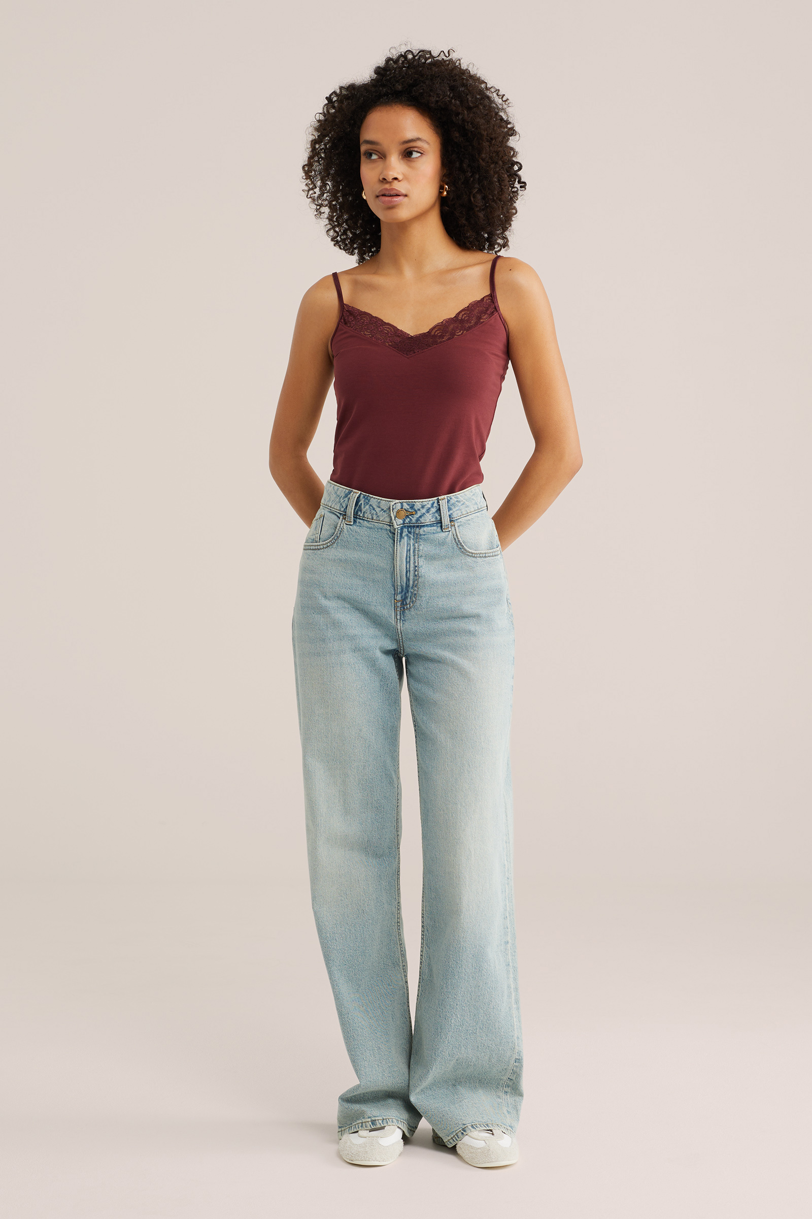 Dames singlet met kant