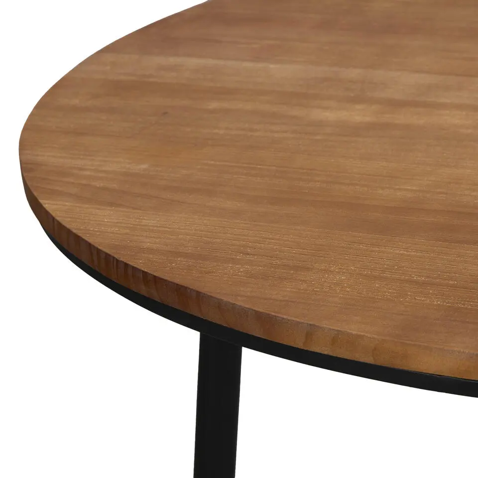 Bartafel Milo rond - zwart/naturel - 105x&Oslash;100 cm