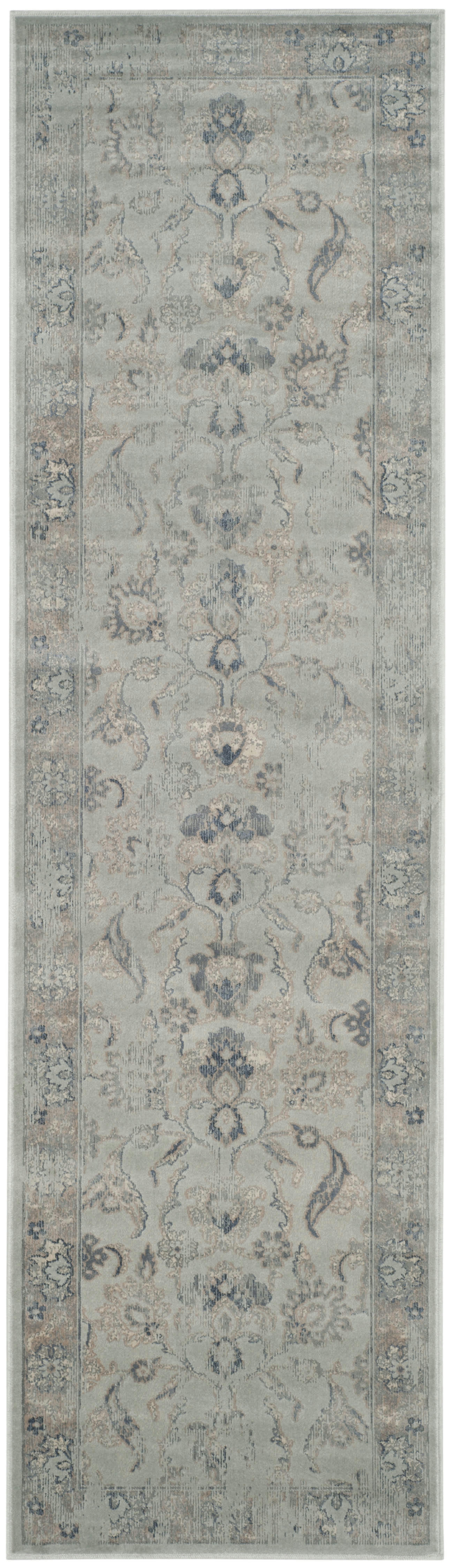 VINTAGE - Tapis de salon interieur en bleu clair, 66 x 244 cm