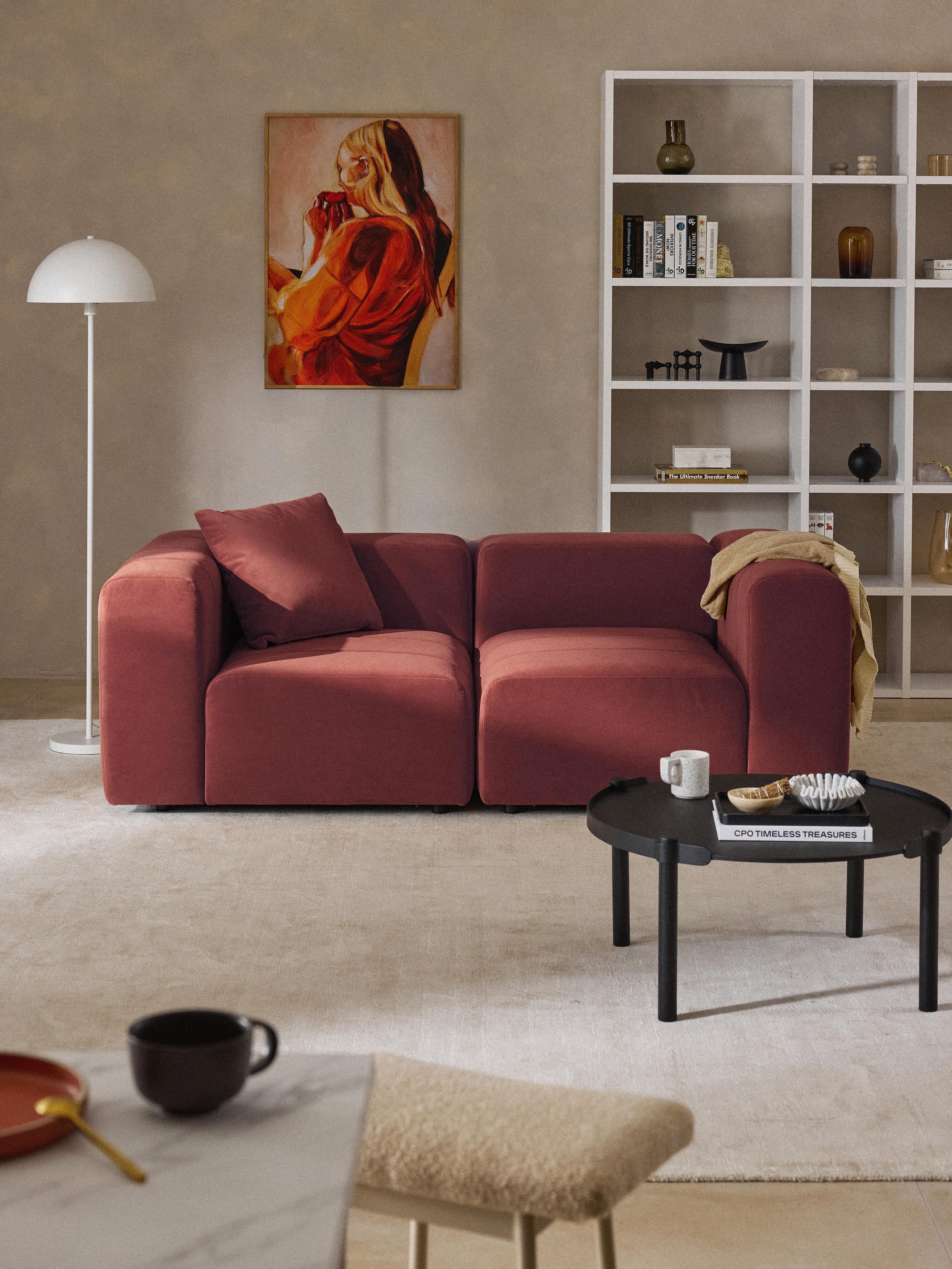 Modulares Samt-Sofa Lena (3-Sitzer)