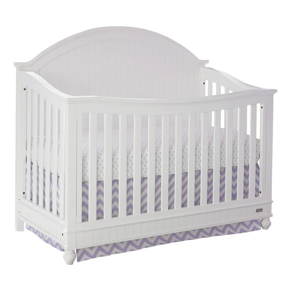 Somerset White Wooden 4-In-1 Convertible Crib