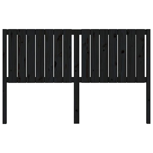 NNEVL Bed Headboard Black 155.5x4x100 cm Solid Wood Pine