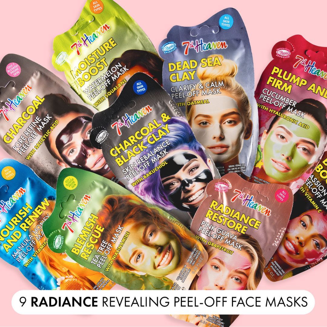 7th Heaven Perfect Peel-Off Tin - 9 Peel Off Face Masks