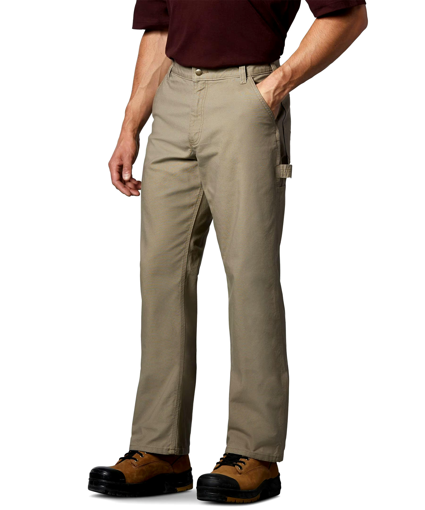 Carhartt Men's Rugged Flex Relaxed Fit Heavyweight Cotton Duck Dungaree Work Pants - Navy