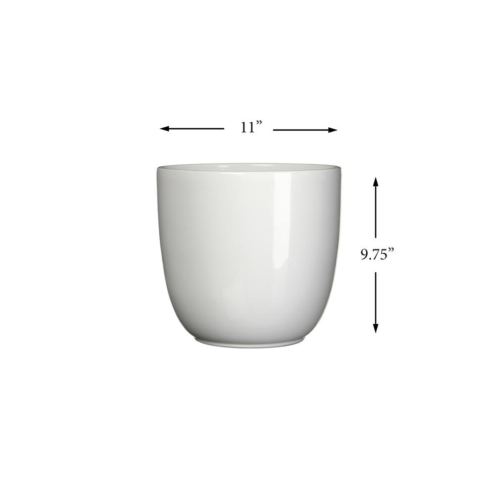 CANVAS Tusca Indoor Ceramic Round Planter, 28-cm, Assorted Colours