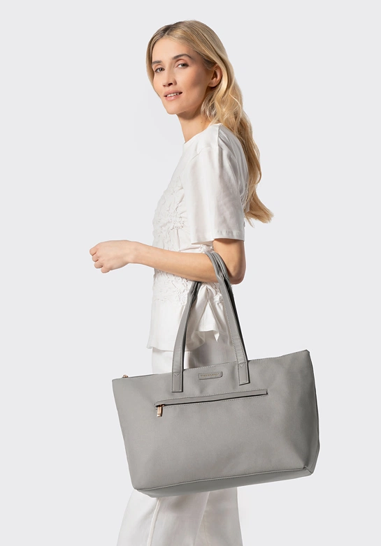 Torebka damska shopper na ramię szara