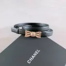 Chanel Belt With Ribbon Buckle Black Women Belt 30MM
