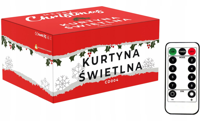 Kurtyna Led Gwiazdy Wiszące Girlanda Xxl CD004