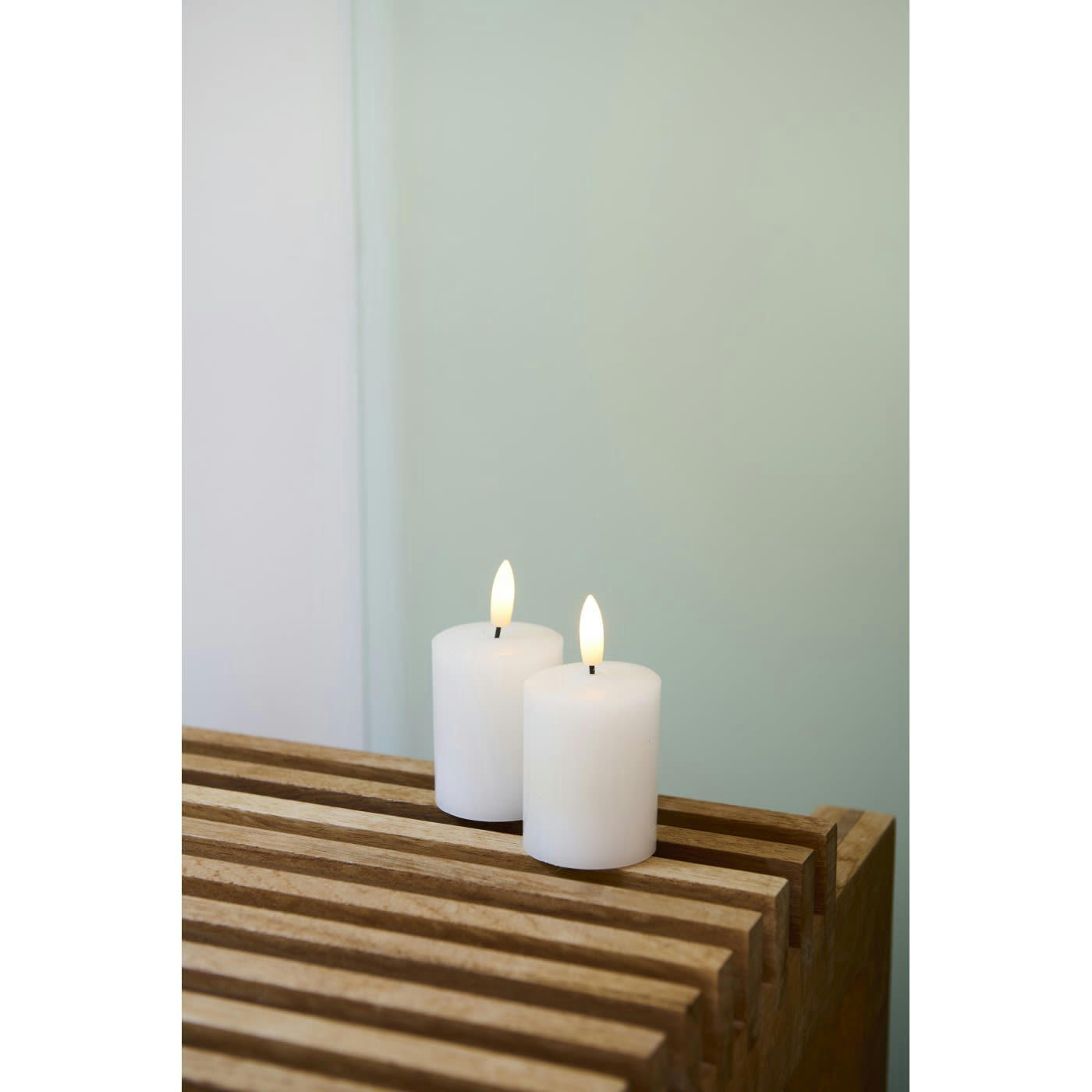 - Set de 2 Bougies LED Sille 5 x 6cm Rechargeable