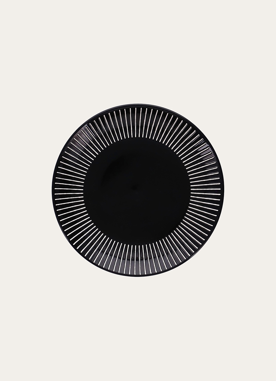 ASSIETTE à DESSERT GEOM NOIR