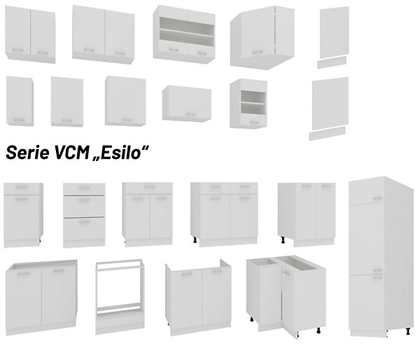 K&uuml;chenschrank B. 60cm Hängeschrank Esilo