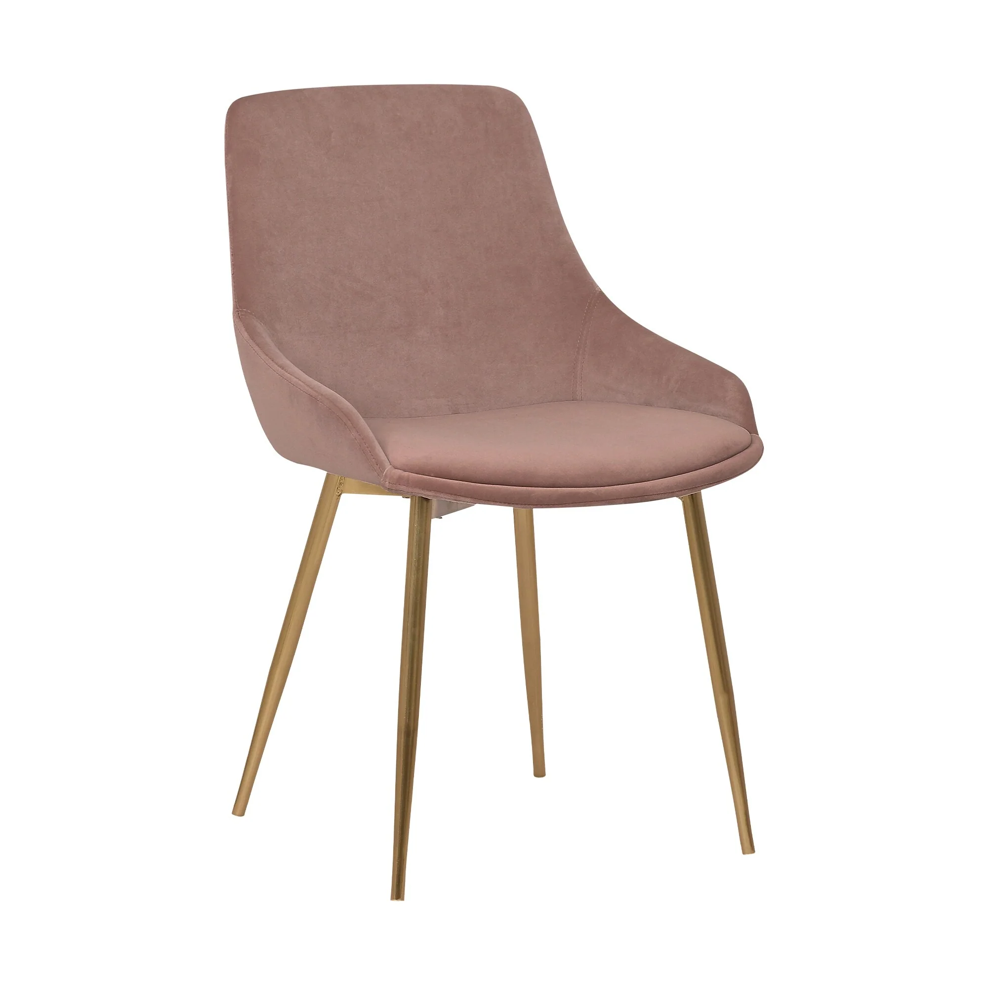 Modern Velvet Upholstered Dining Chair Accent Chair with Metal Legs