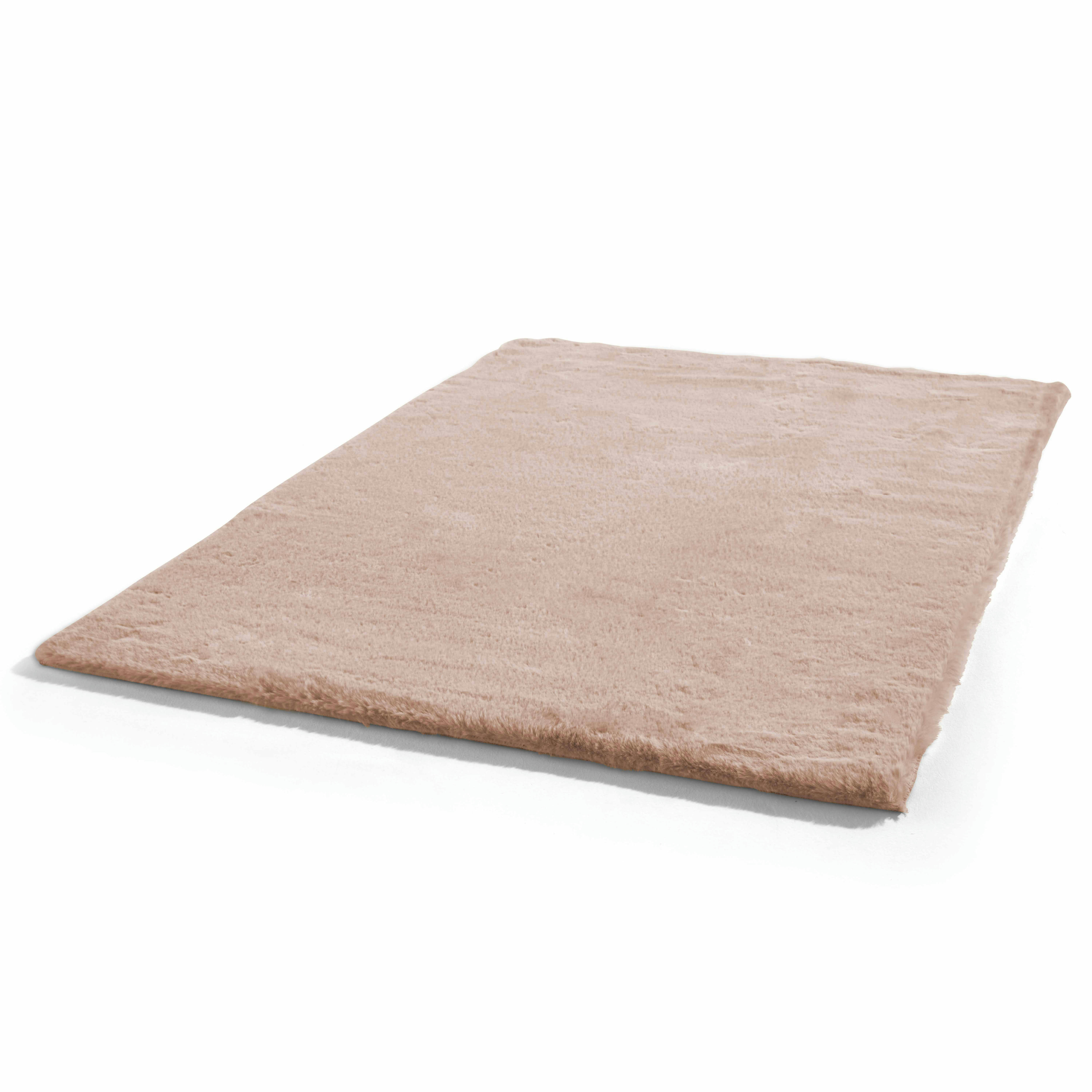 SNOW - Tapis rectangulaire fausse fourrure beige 160 x 230 cm
