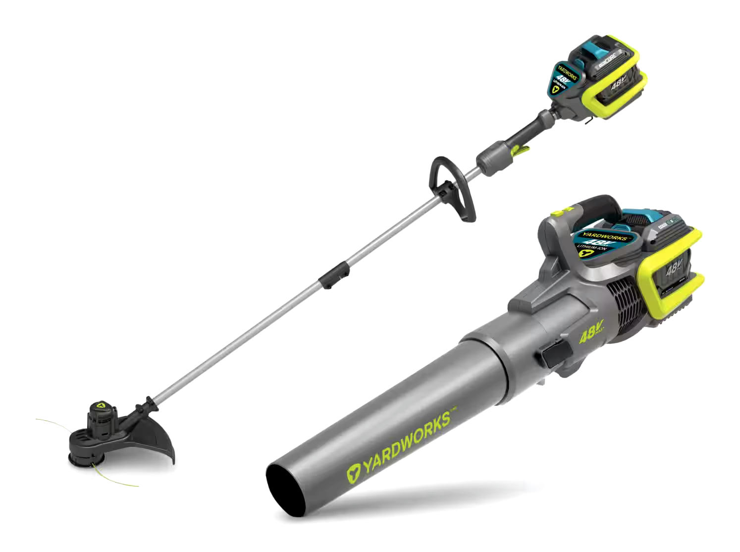 Yardworks 48 V Cordless Leaf Blower & Trimmer Combo, 2 Ah Battery Included
