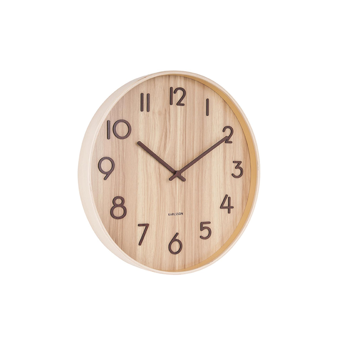 Karlsson wandklok Pure - bruin - Ø40cm