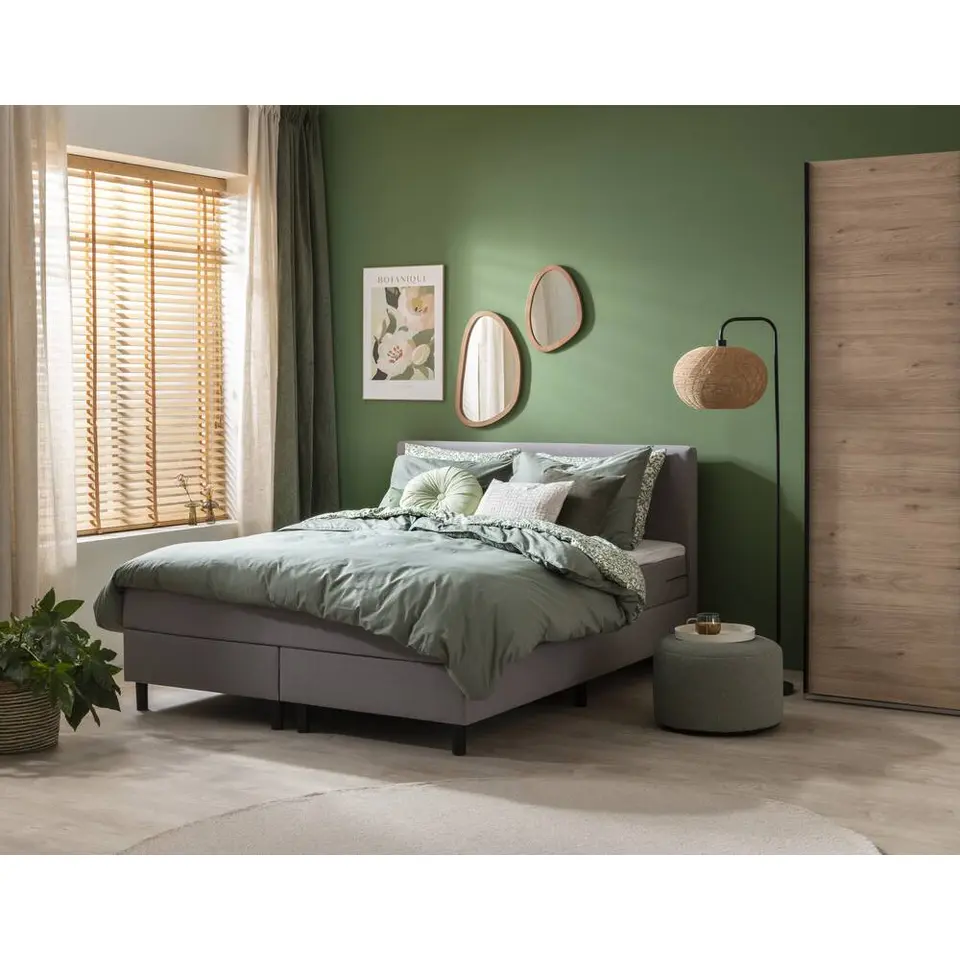 Boxcombinatie Varberg 6-delig - grijs - 180x200 cm