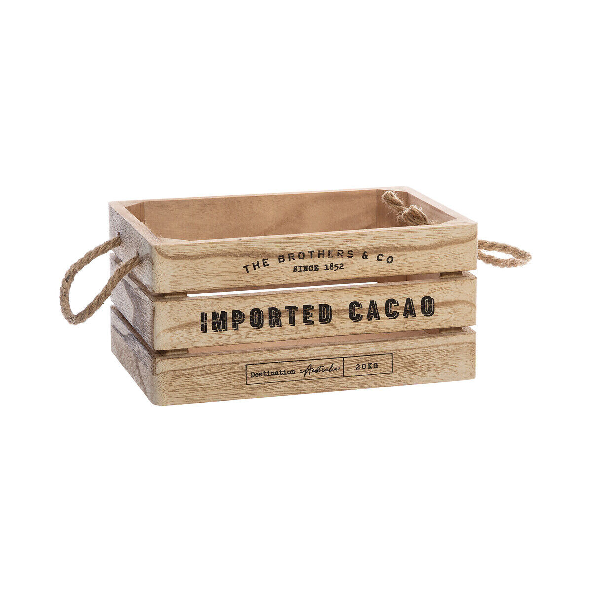 Caixa de madeira bege decorada COLONIAL