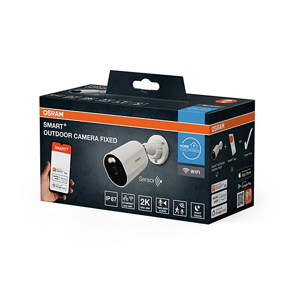 OSRAM Caméra extérieureSMART  WiFi 4MP 2K IP67 vision nocturne blanche