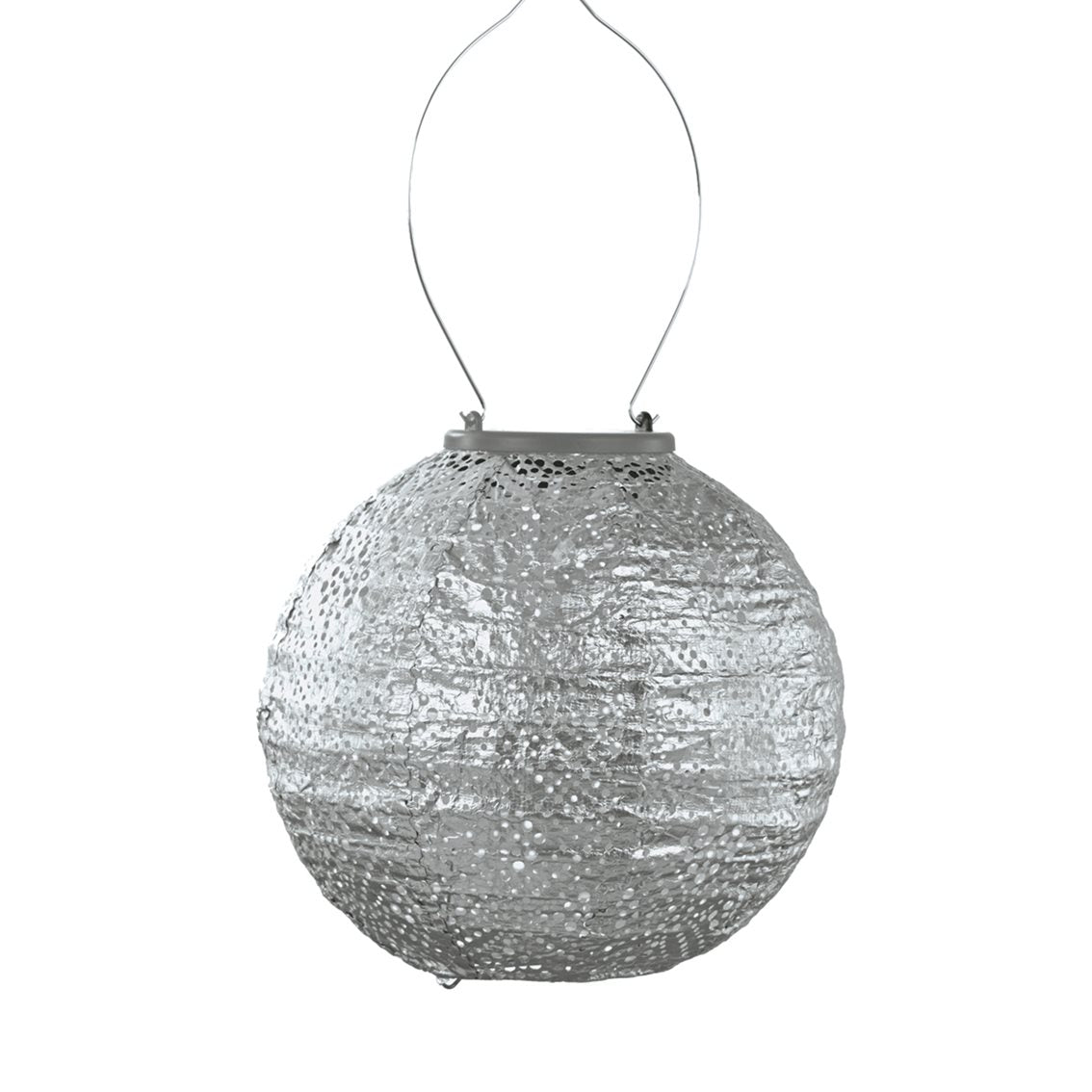 Lumiz solar lampion - topaze rond - 20 cm - zilver
