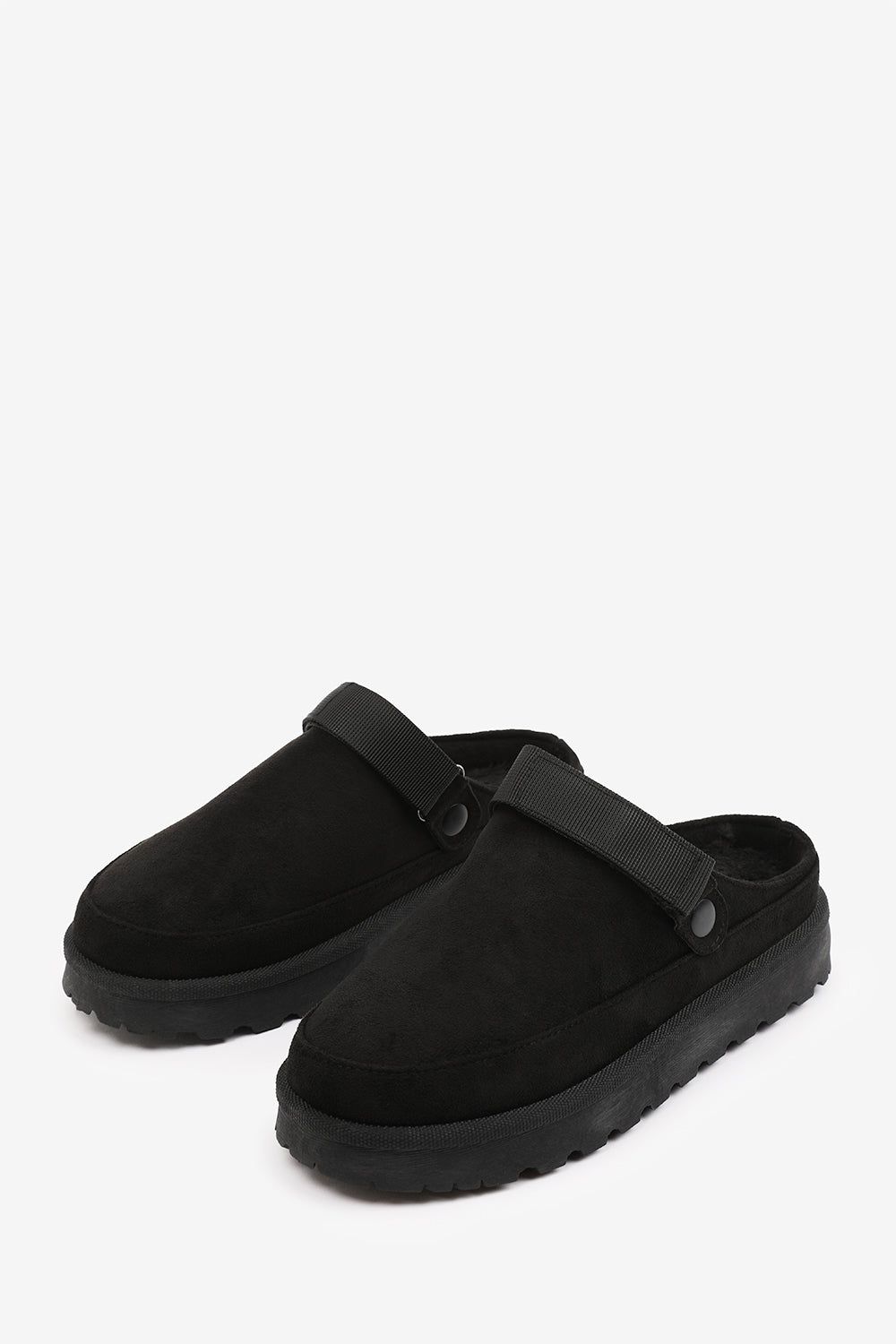Where's That From Vayda' Suede Clog Boots With Slingback Strap