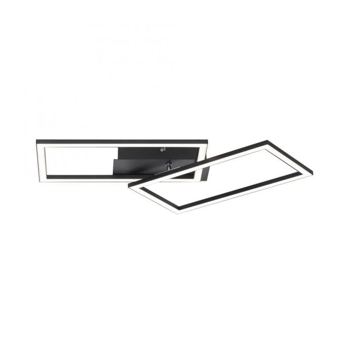 Paul Neuhaus plafondlamp Iven - 1 lichts - 31 x 7  cm - zwart