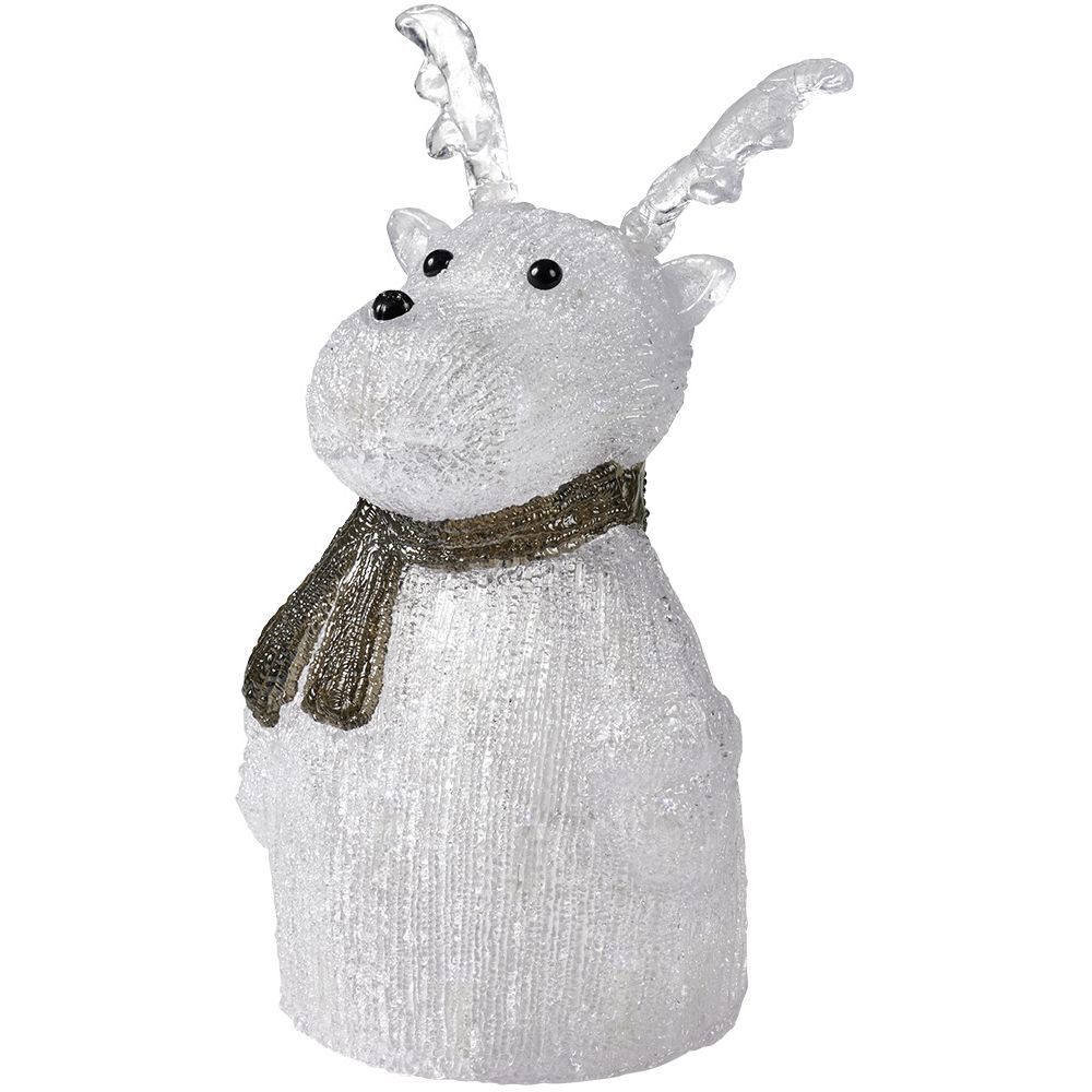 Renne lumineux acrylique H33cm 40 LED blanc froid
