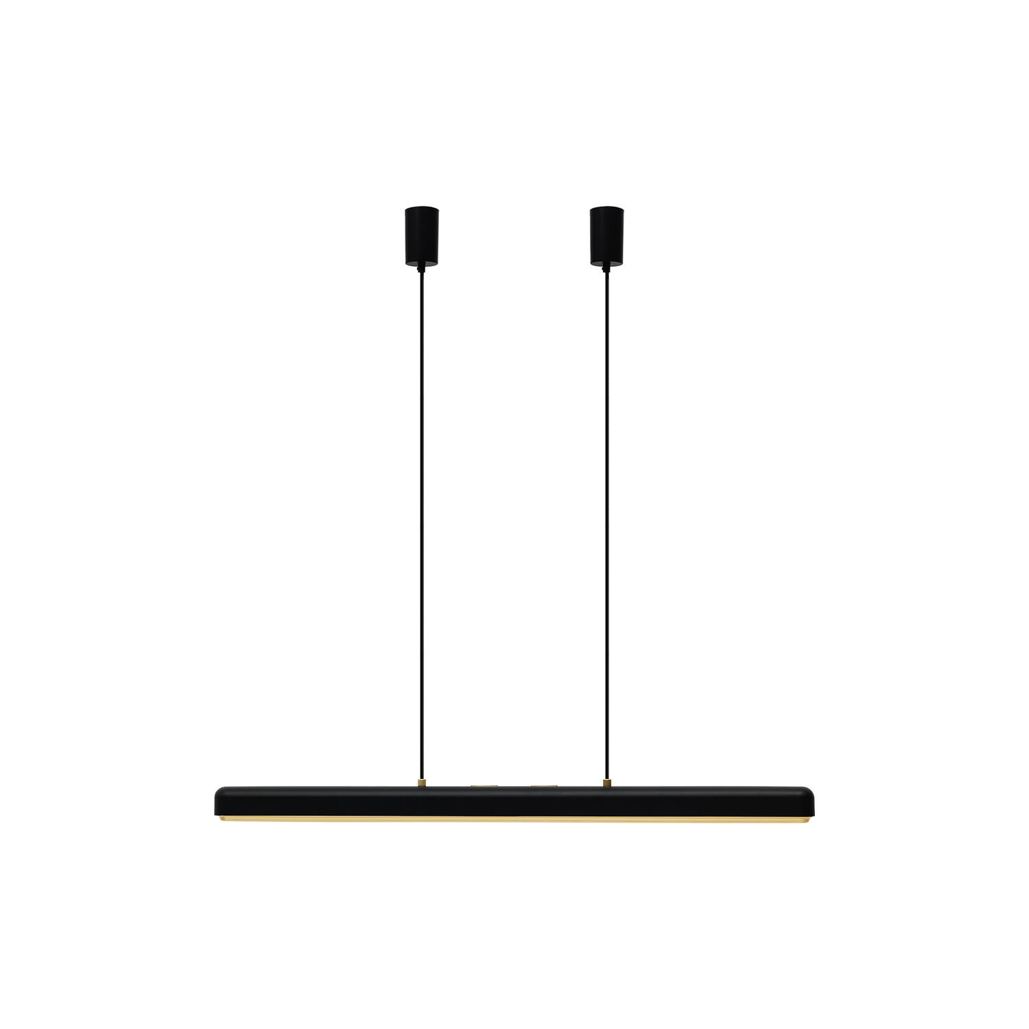 Hazel Branch Pendant, black/brass