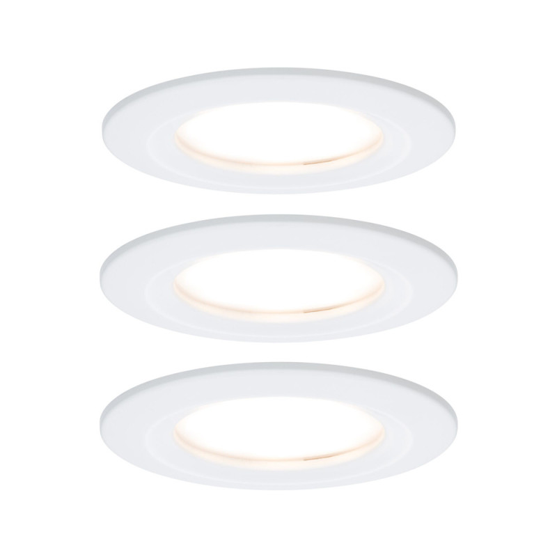 Spot encastrable LED Nova blanc blanc chaud IP44 6 W 3 pièces PAULMANN
