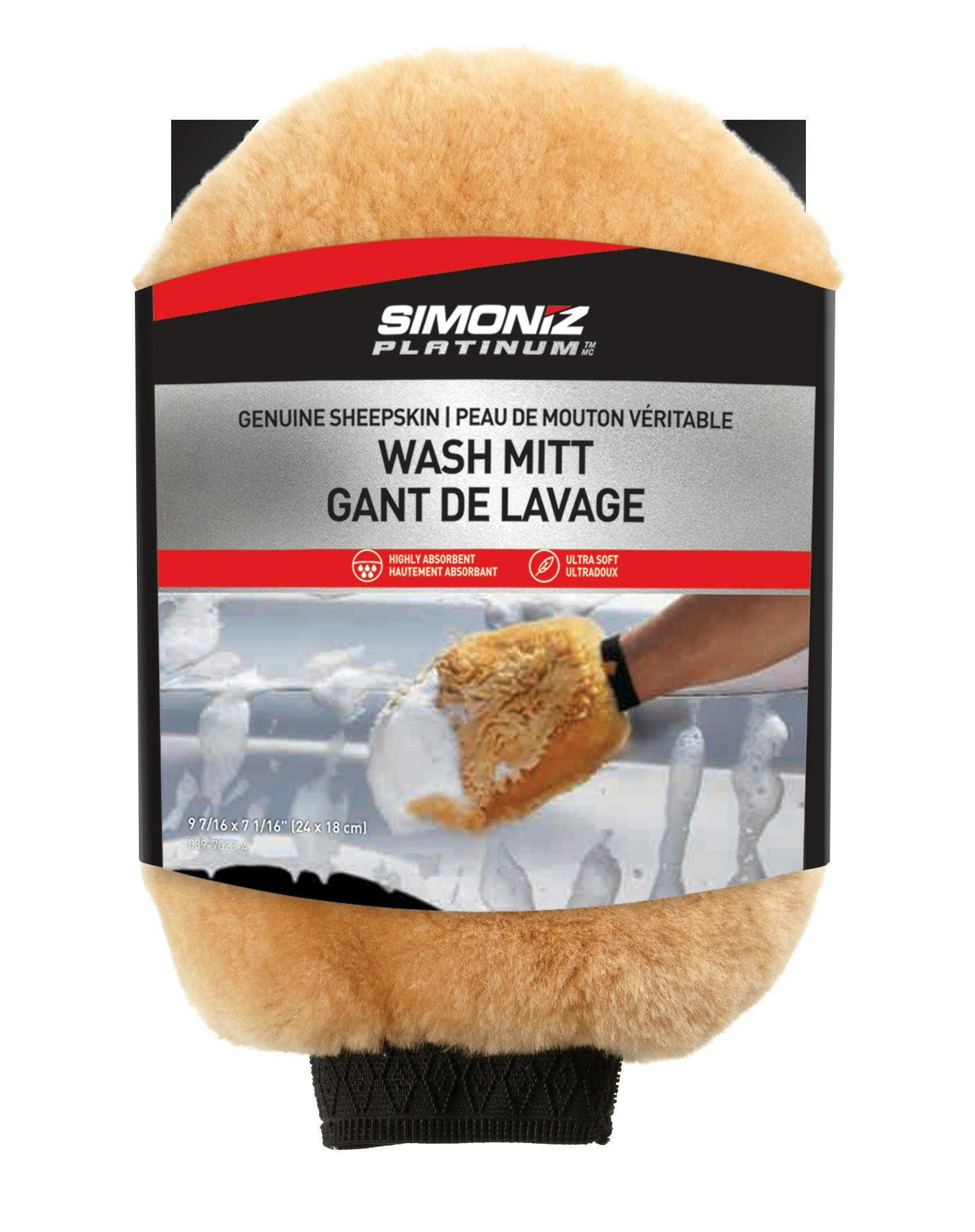 SIMONIZ Genuine Sheepskin Wash Mitt, 1-pc
