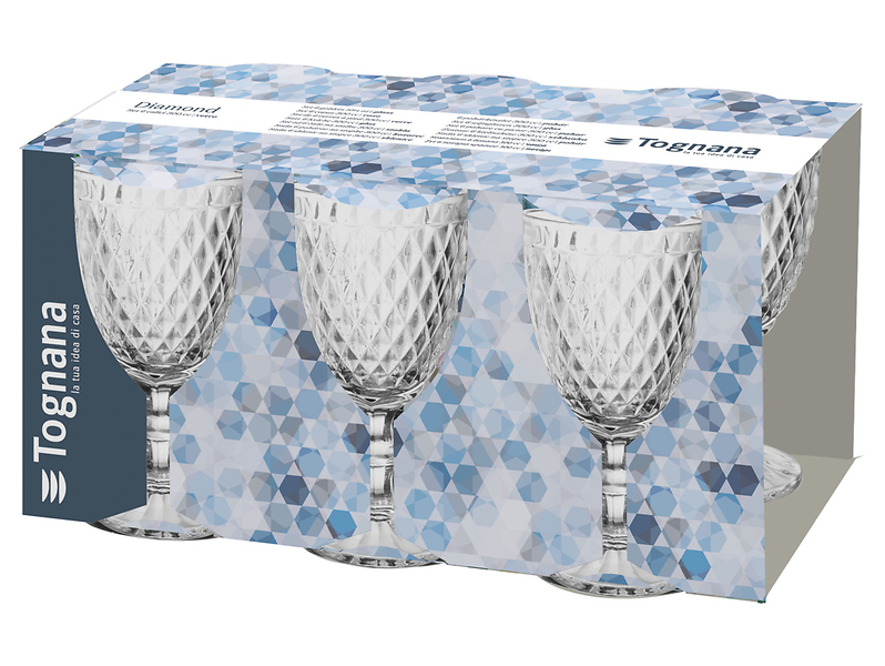 Komplet 6 kieliszków uniwersalnych 300 ml Diamond