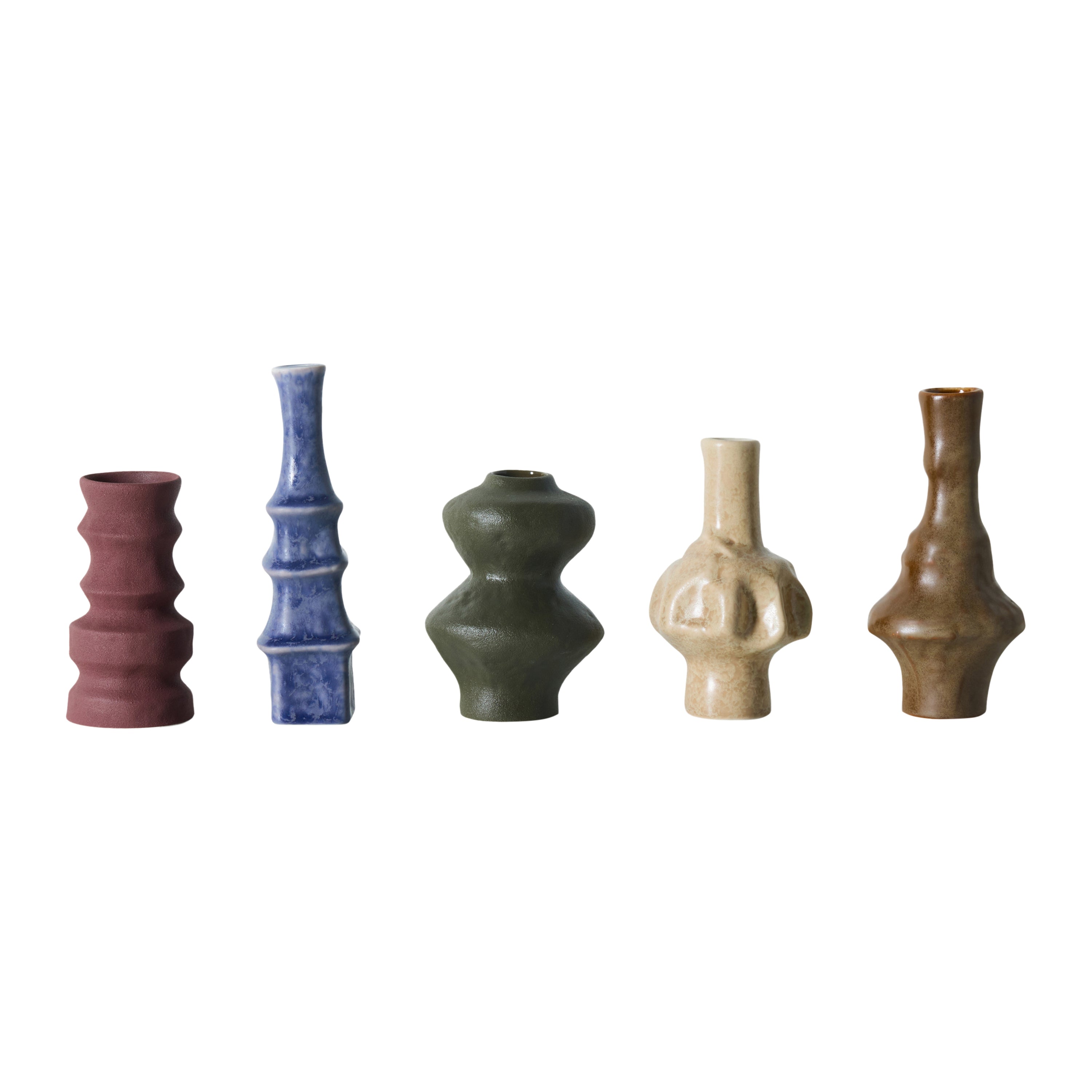 HKliving 70's Ceramics Vaas - Set van 5 - Palette