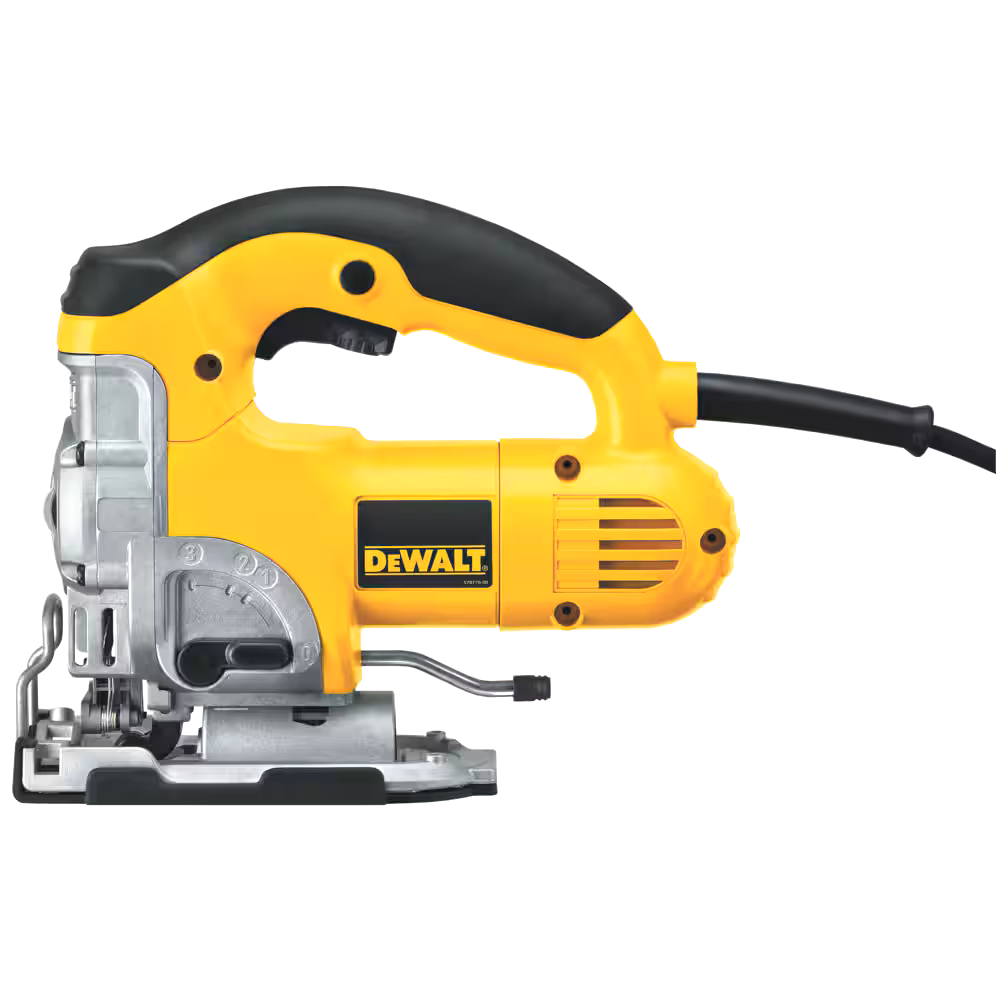 DEWALT DW331K 65A Keyless 4-Position Variable Speed T-Shank Jigsaw with Attachments & Hard Case