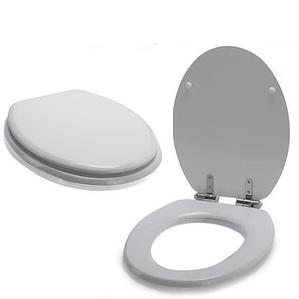 Abattant WC MSV - MDF - Fermeture lente - Blanc